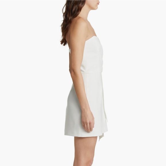 French Connection Whisper Bow Strapless Minidress in Summer White - Picture 9 of 9